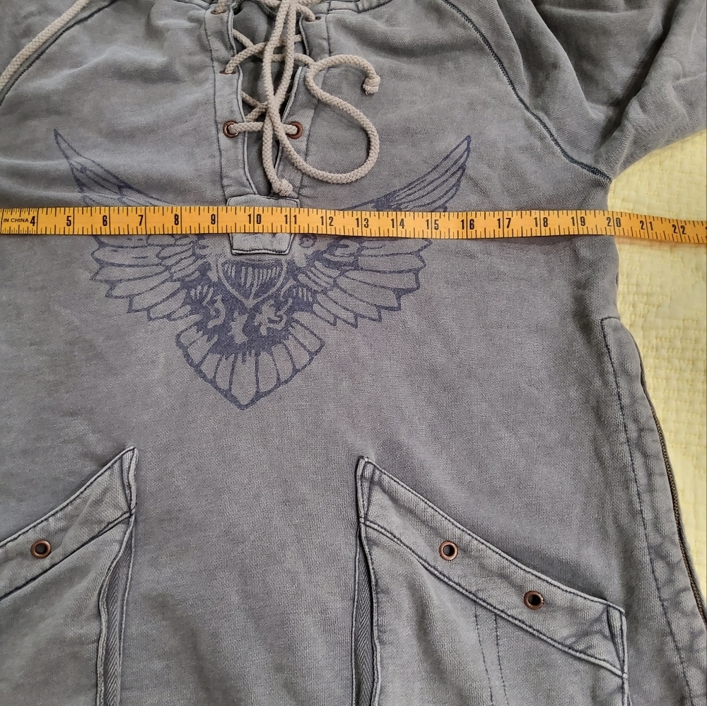 Free People We The Free Lace-Up Hooded Pullover Size M - Picture 15 of 16